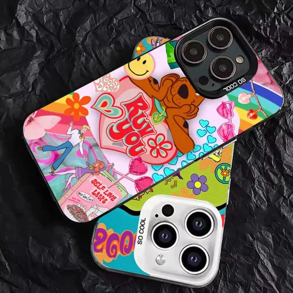 S-Scooby الكرتون D-Doo جراب هاتف آيفون 17 16 15 14 13 12 Mini 11 8 7 Pro Max Plus جراب هاتف ملون