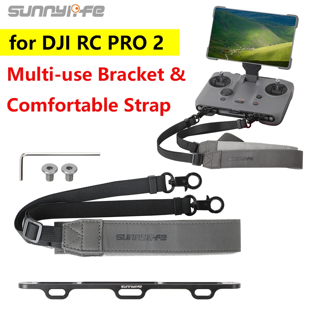 

Sunnylife Adjustable Lanyard for DJI RC Pro 2 Controller Neck Strap, For DJI Mavic 4 Pro Drone Remote Control Strap With Bracket