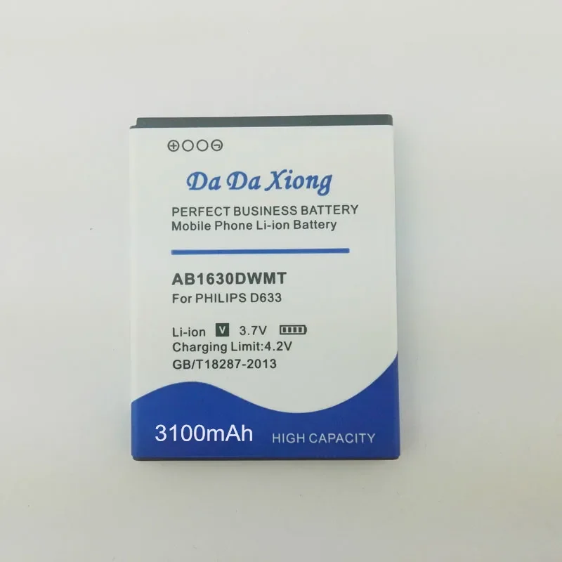 3100mAh AB1630DWMT Battery For PHILIPS Xenium D633 T539 W536 W635 W6350 X2560 X2566 CTW536 E310 S307 CTS307