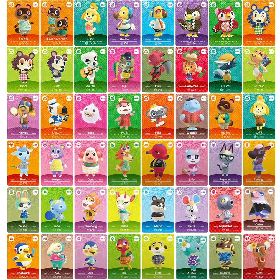 Popular games 48 Animal Forest Amiibos Cards A variety of very interesting props mini NFC cards swtch game console accessories