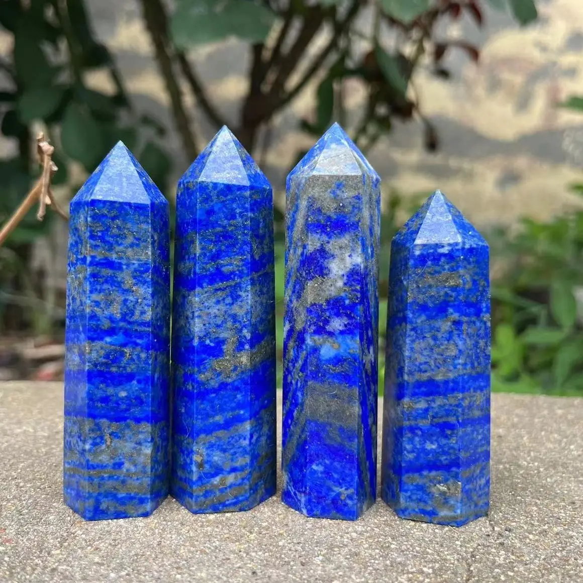 Natural Crystal Lapis Lazuli Stone Tower, Blue Rare Gem for Home Decor, Healing Ore, 70-90mm