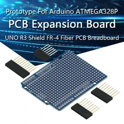 Prototype PCB Expansion Board For Arduino ATMEGA328P UNO R3 Shield FR-4 Fiber PCB Breadboard 2mm 2.54mm Pitch With Pins DIY One