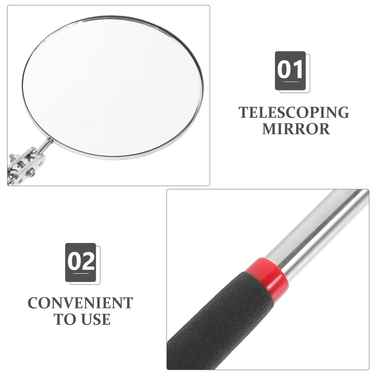 Telescoping Inspection Mirror Mechanic Flexible Extendable Tool for Vehicle Repair Auto Mechanic Inspection Mirror on A Stick