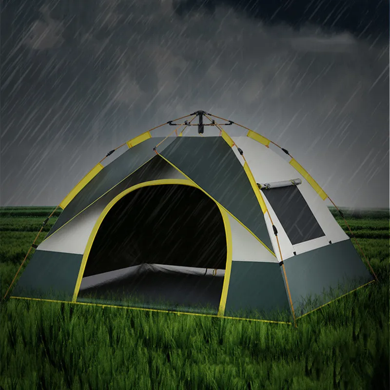 Portable Outdoor Camping Tent, Automatic Opening, Sun Shading, Rain Protection, No Installation, Travel, 3-4 People