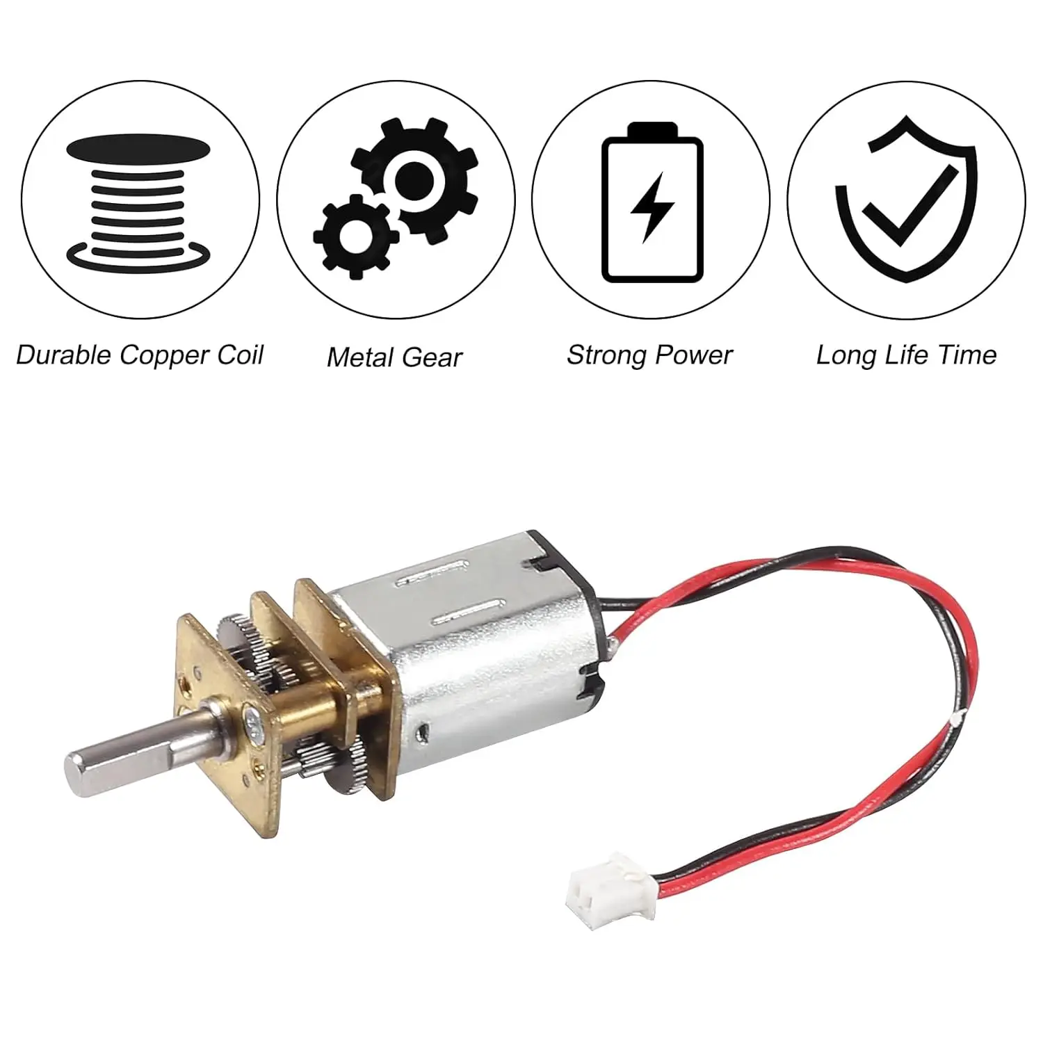 5PCS Mini N20 Gear Motor DC 3V Mini Micro N20 Gear Motors Slow Speed Full Metal Motor for DIY Car Robot (N20 3V,Without Terminal