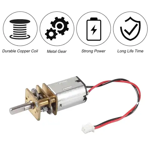 5 st mini N20 växelmotor DC 3V mini mikro N20 växelmotorer låg hastighet helmetallmotor för gör-det-själv-bilrobot (N20 3V, utan terminal) 10 best sales växelmotor - №3