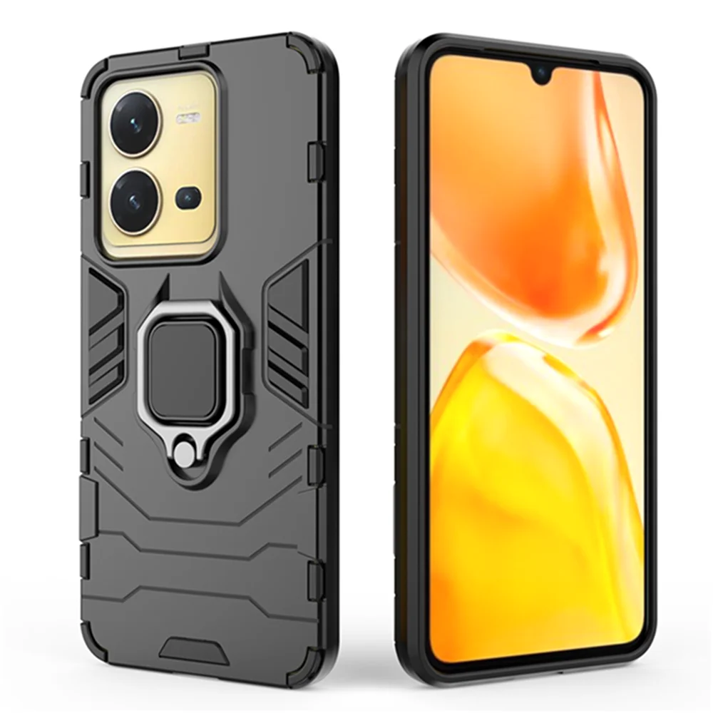 For Vivo X80 Lite Case Luxury Ring Back Cover Stand Armor Shockproof Phone Case For Vivo X80Lite Phone Cases