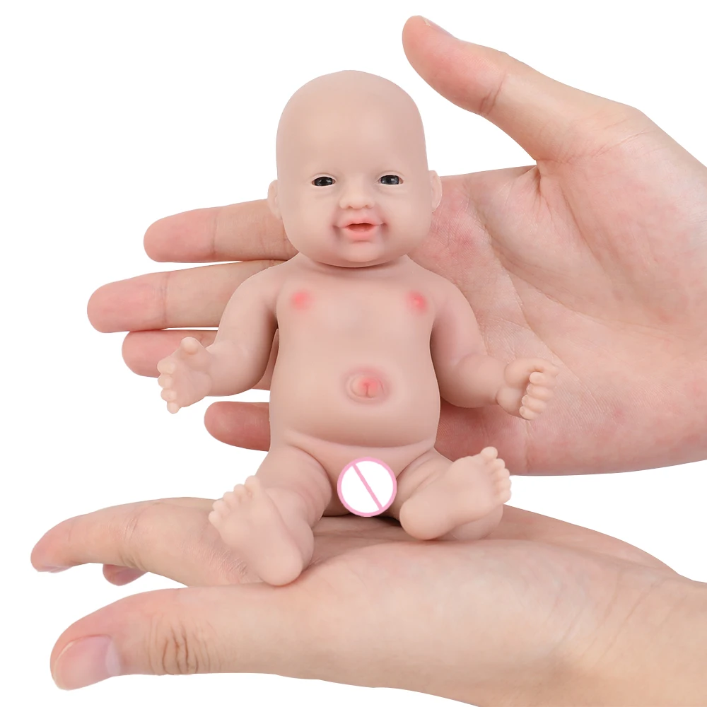 IVITA-Boneca Reborn Baby Girl Full Body, boneca macia realista, brinquedos realistas com olhos para as crianças, presente de Natal, 7"