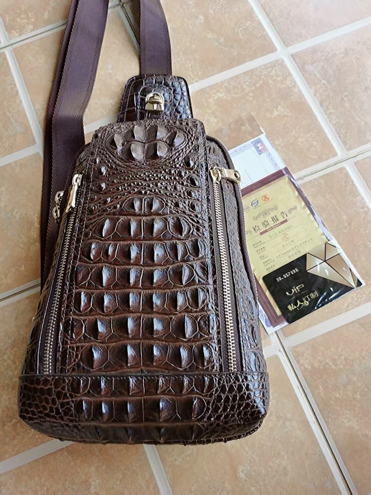 2026 New Fashion Alligator Pattern Cow Genuine Leather Men Waist Packs Male Casual Chest Pack Boy Chest Bags Shoulder Package