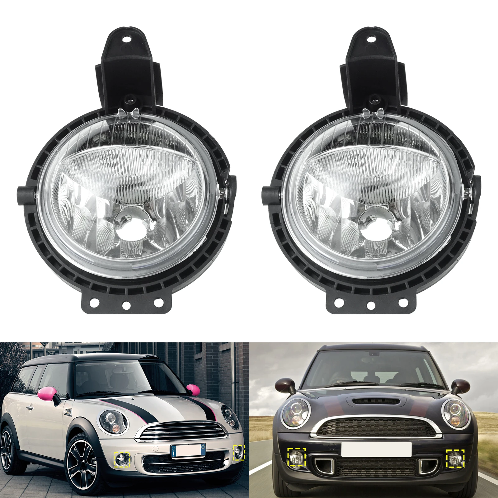 

ANGRONG 2x сменный передний бампер, противотуманная лампа, левая и правая для BMW Mini Cooper Clubman родстер Countryman One