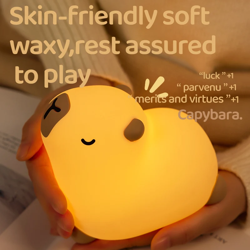 LED nouvelle veilleuse mignonne USB Rechargeable chevet dormir veilleuse douce LED lampe Squishy cadeaux créatifs pour les enfants