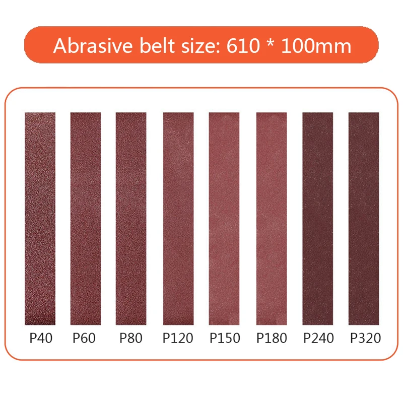 10PCS 610*100mm Sanding Belts 40-320 Grits Sandpaper Abrasive Bands For Sander Power Rotary Tools Accessories  Wood Metal Polish