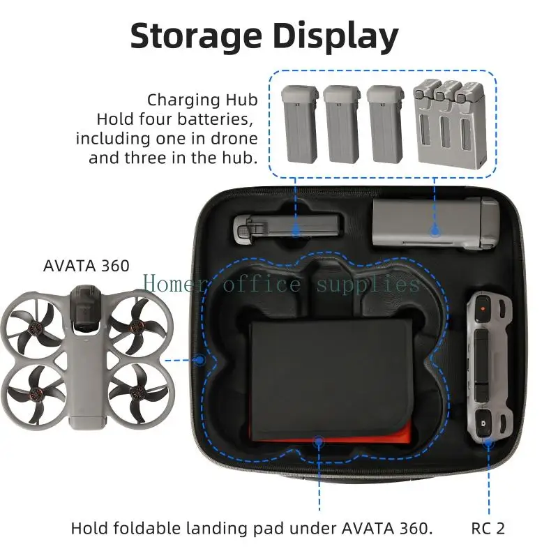 

K43B Spacious Bag For AVATA 360 Storage Box Design For Easy Access And Most Equipment Safety Carrying Pouches