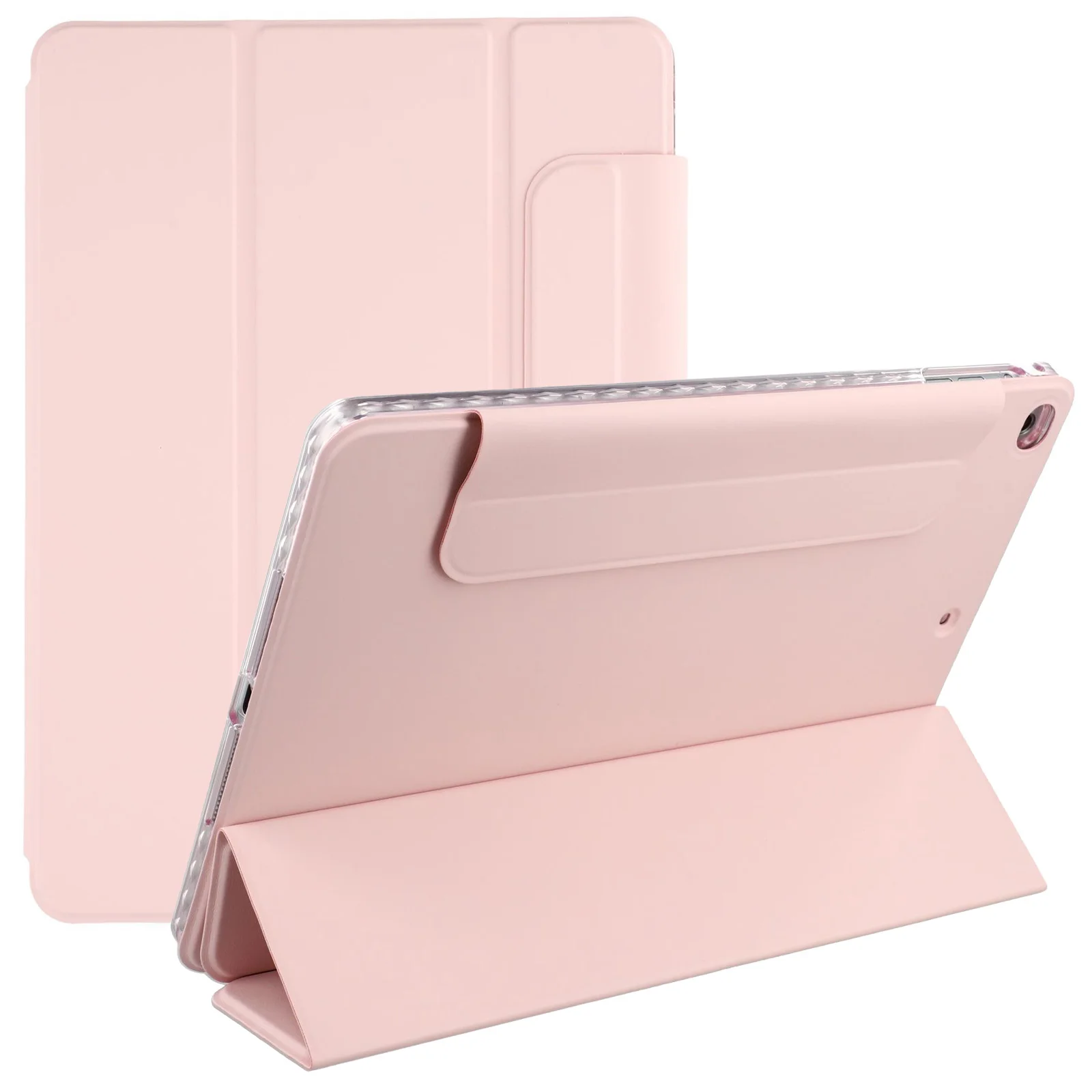 

Tablet Case For iPad 9.7-inch (2018) / (2017) / Air 2 / Air (2013) Folding Stand Magnetic Leather Cover - Pink