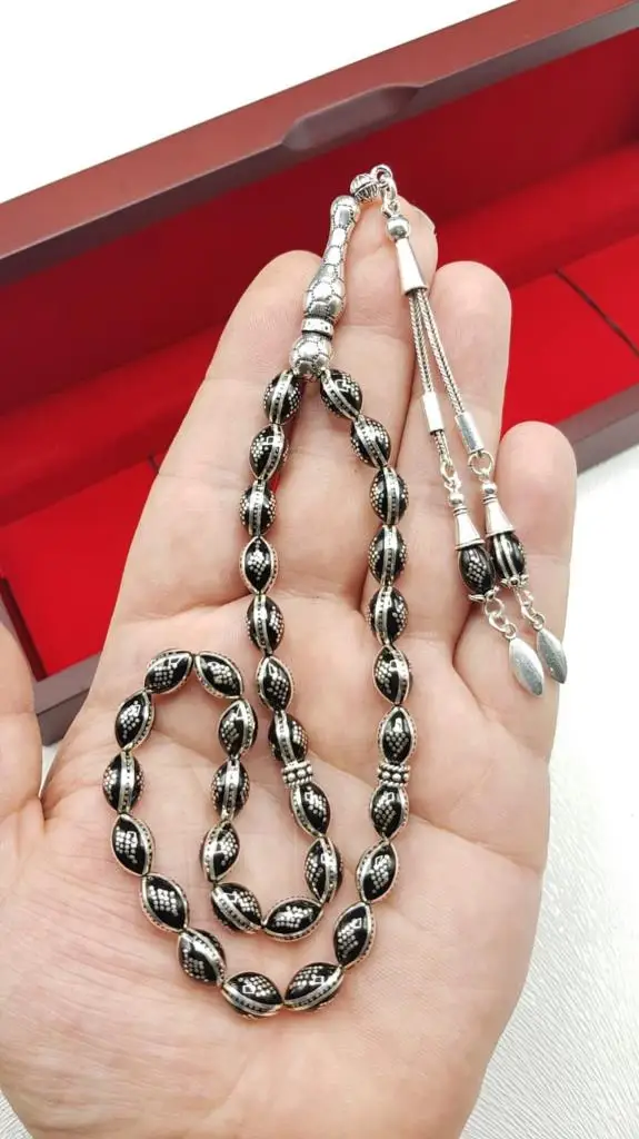 OLTU stone intensive silver processing rosary