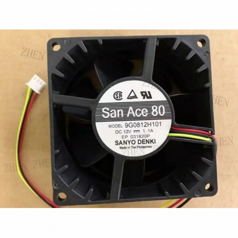 Y  New 9G0812H101 server cooling fan DC12V 1.1A 8CM 3-pin
