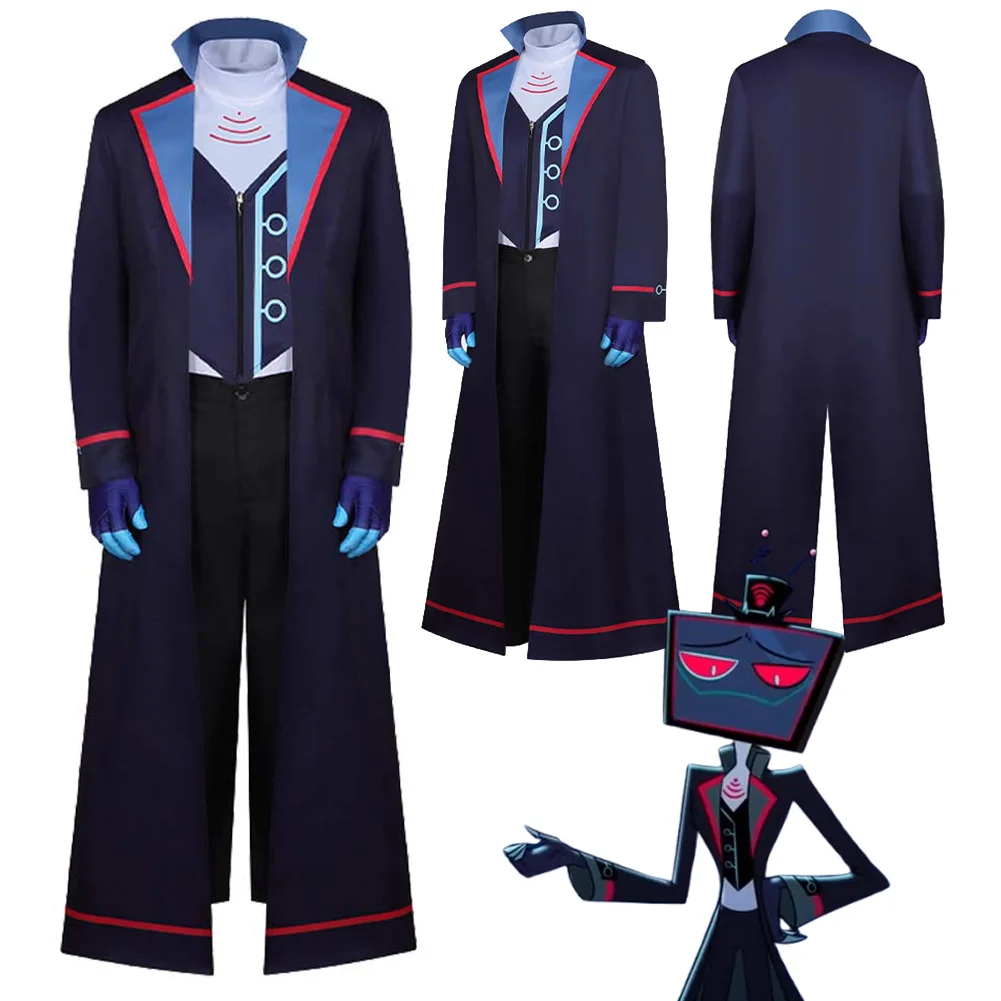 

TV Hell Hotel Cosplay VOX Clothes Gloves Costume Roleplayying Fantasia Clothing Men Adult Male Disguise Halloween Party Suits