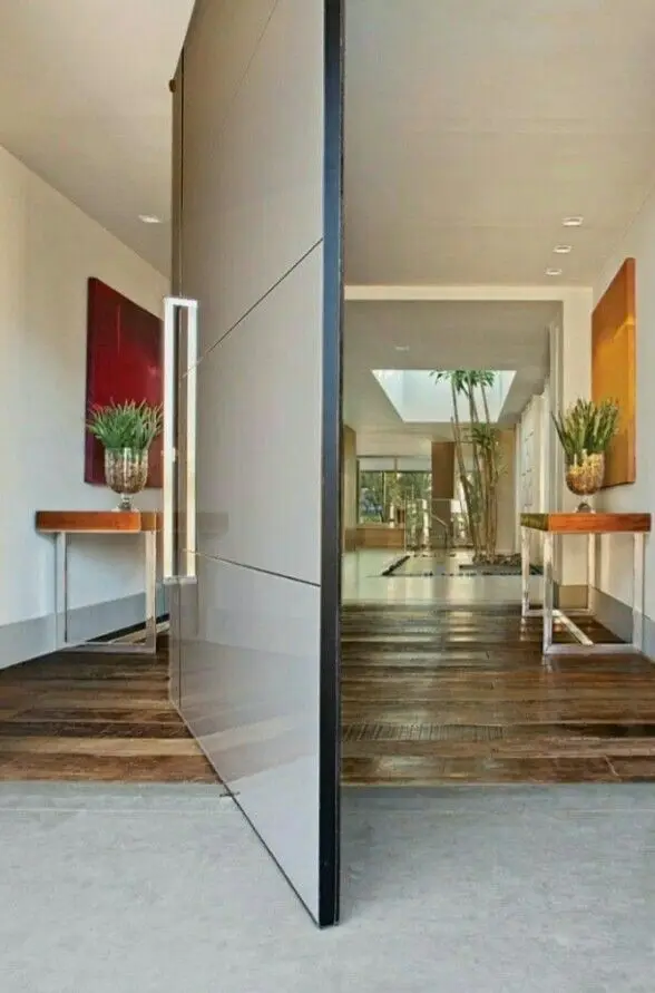 Modern Aluminum Alloy Rotating Door with Rotating Pivot Design Multi-angle Rotating Doors Is Suitable for Garden Environments