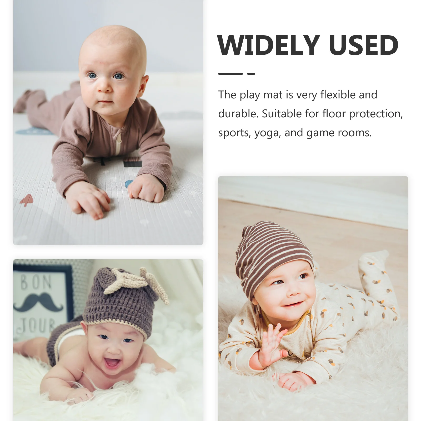 

Baby Play Mat Folding Playpen Pad for Kids Playing Smooth Gentle Surface Safe Decorative Bedroom Nursery Multi-Functional