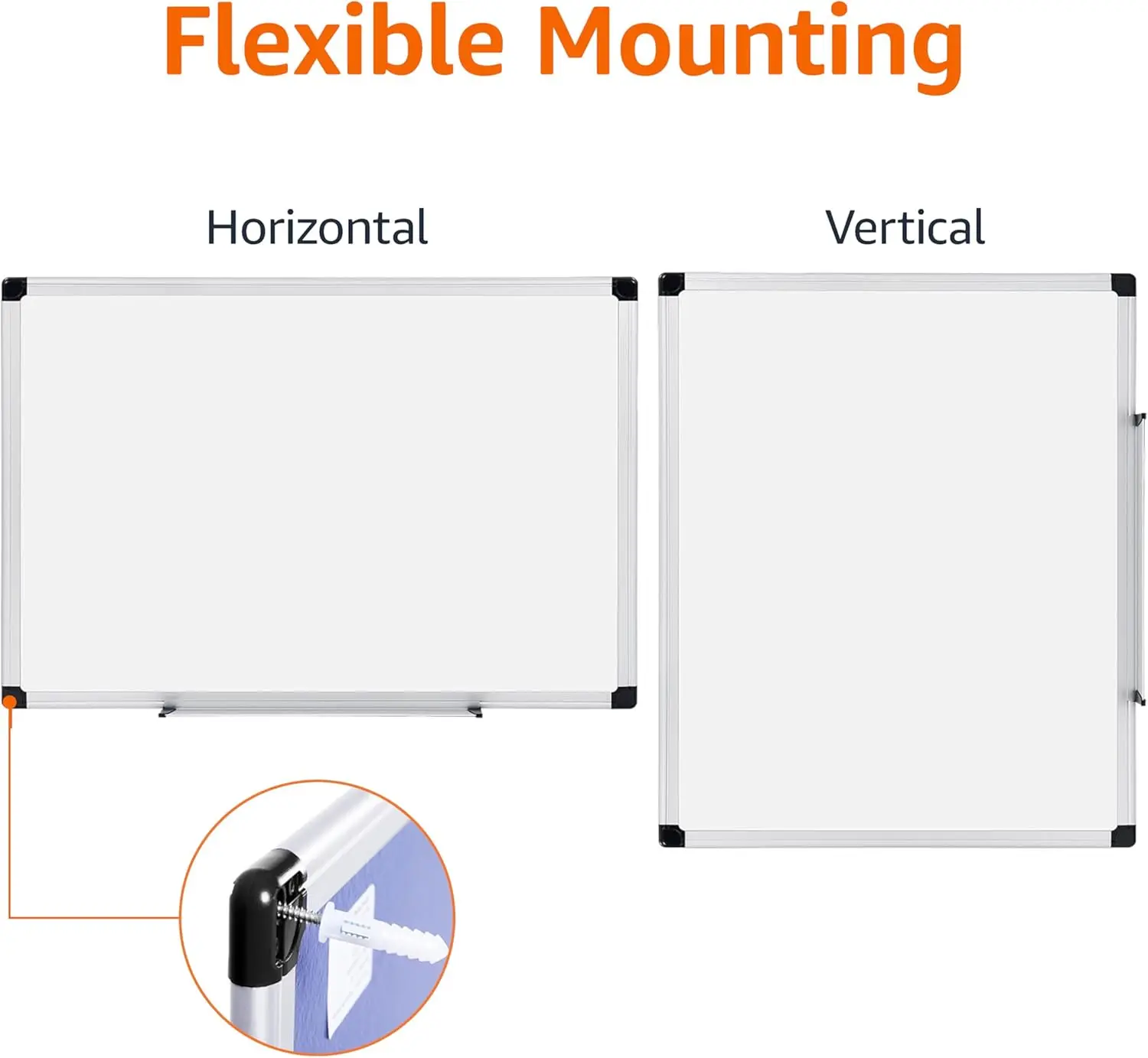 Quadro branco magnético apagável a seco 36x48 polegadas quadro de alumínio prata branco escritório escola
