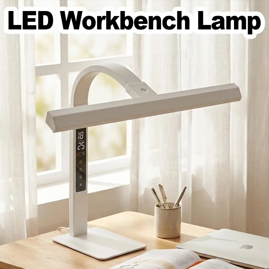 Stepless Dimming Digital Display LED Desk Lamp 12W Touch Sensitive Smart Timer Flicker Free Architecture Light PC Room