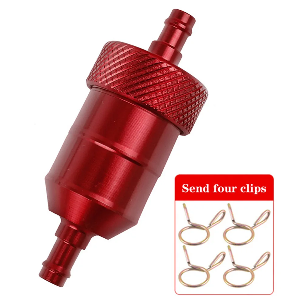 Aluminum Fuel Filter for 50cc-250cc ATV Dirt Bike Motocross Scooter CNC Machined High Flow Reusable Gas Filter in 6Colors