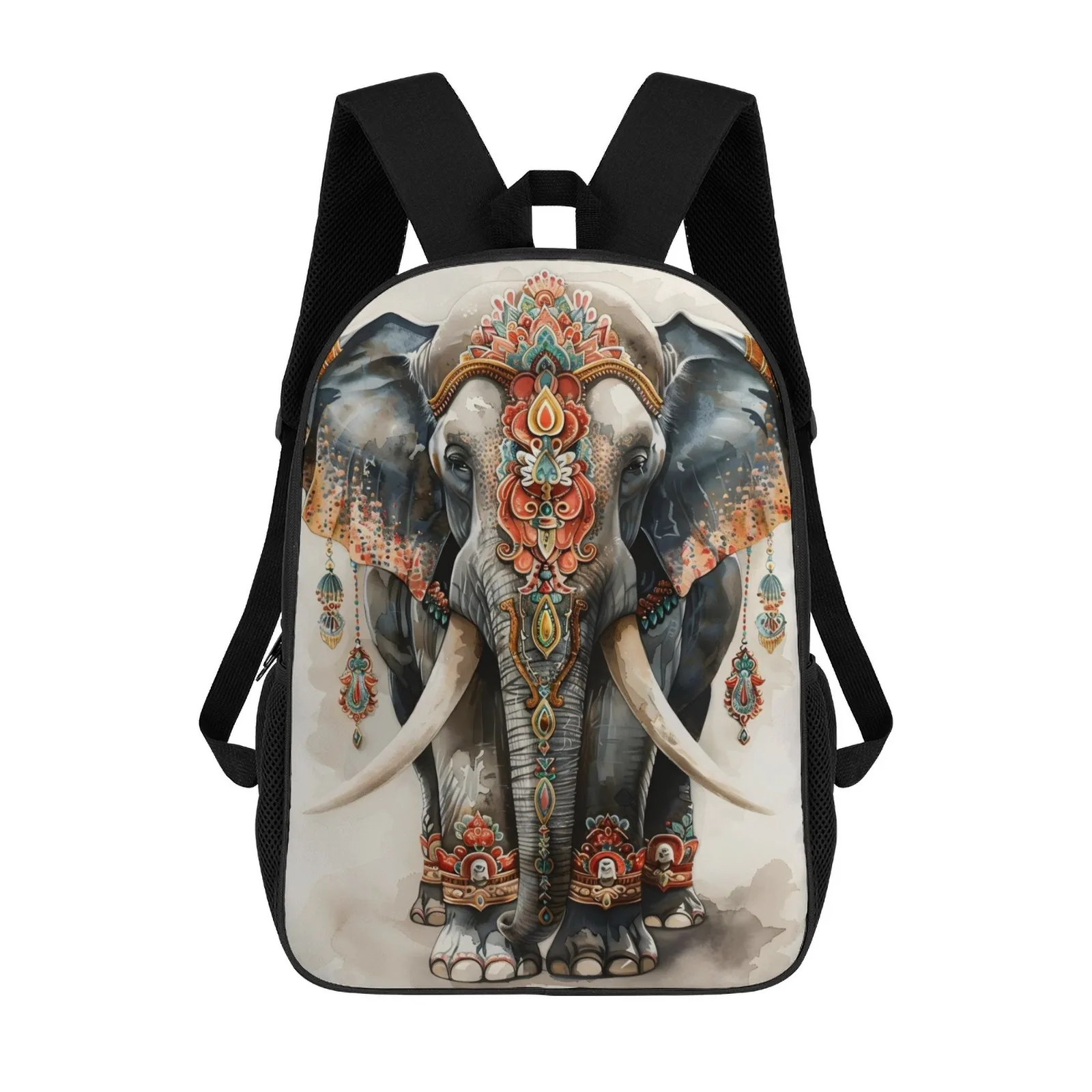 

Сумка для книг с принтом тайского слона Majesty Mochila Escolar, университетская сумка, женская 17-дюймовая школьная сумка-рюкзак