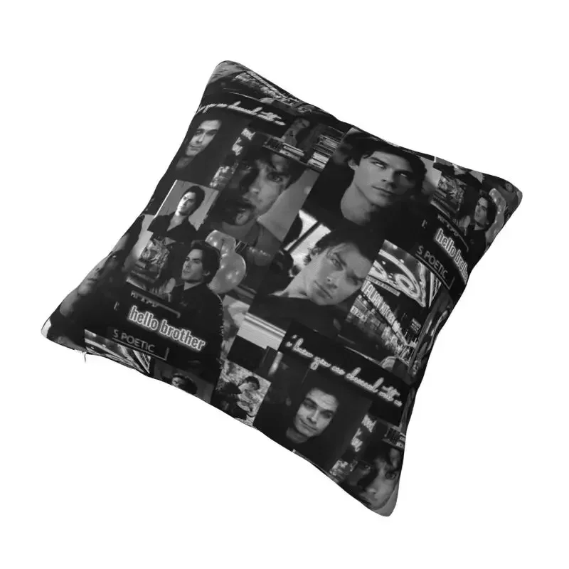 Damon Salvatore The Vampire Diaries Pillow Case55x55cm Decor Home Horror TV Show Modern Cushion Cover Car Pillowcase 45x45cm