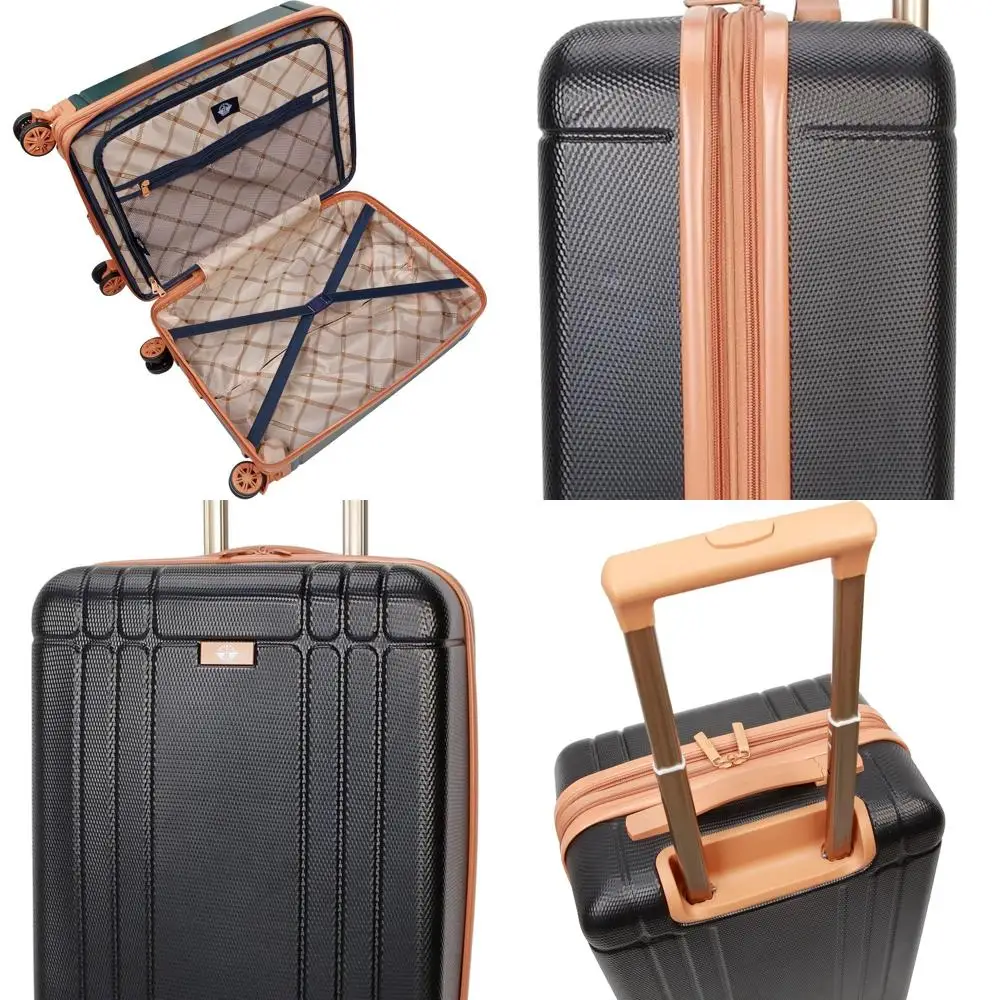 

20 Black Expandable Hardside Spinner Carry-On Suitcase by Dockers Hooper