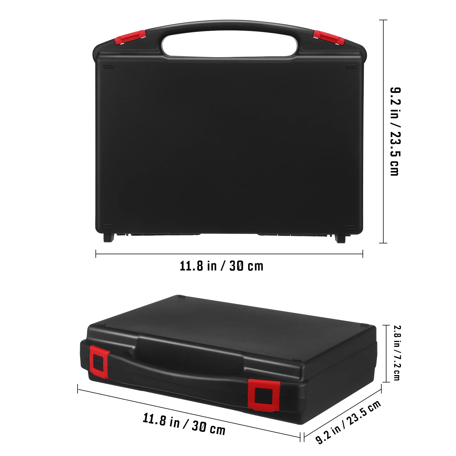 

Outdoor Card Stove Packaging Box Black Empty Case 310x250x78mm PP Portable Tool Box Storage Container For Camping Fishing