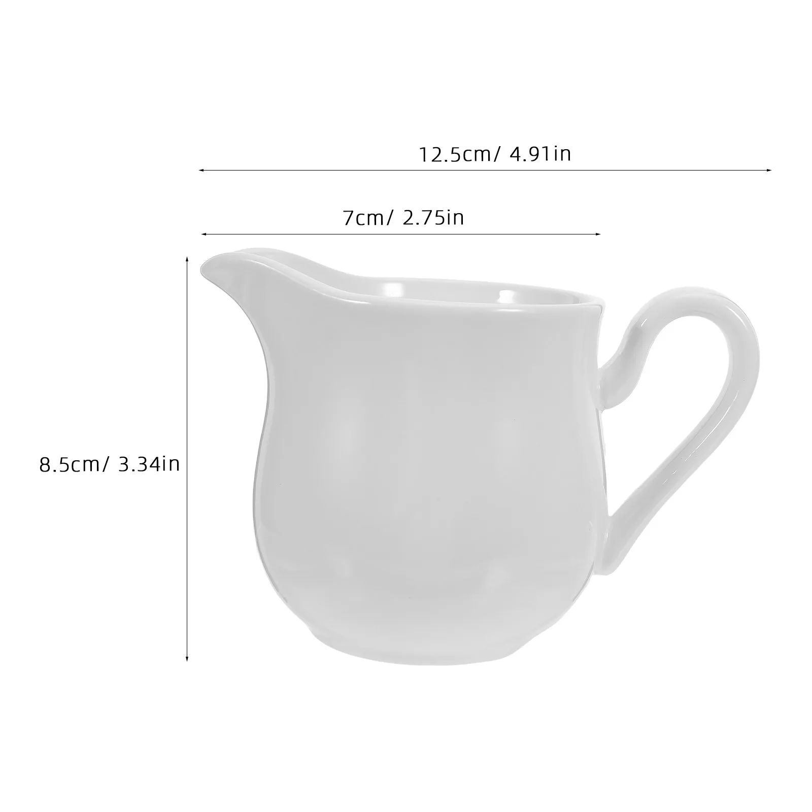 350Ml Ceramic Sauce Pitcher Smooth Glazed Surface Comfortable Handle for Milk Soy Creamer Maple Syrup Salad Dressing Gravy Boat