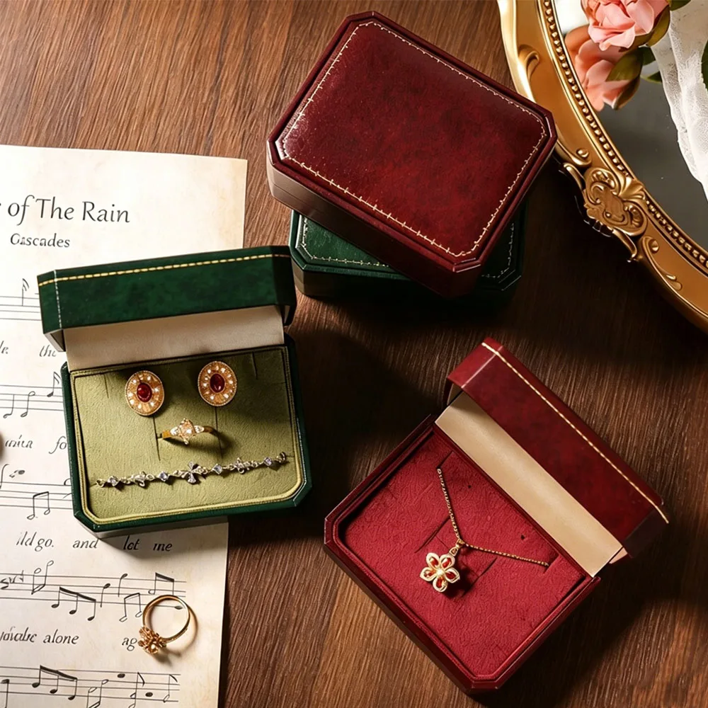 

5Pcs Luxurious European Style High-end Multifunctional Gift Jewelry box Packaging For Ring Earring Necklace Storage Organizer