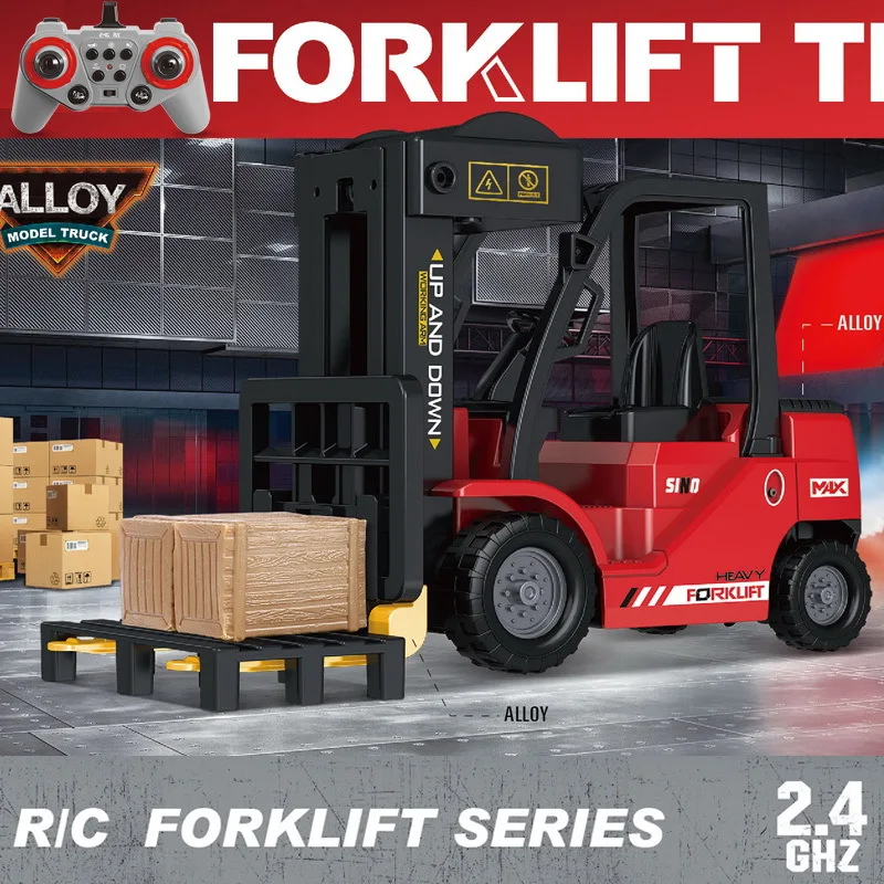 Rc Truck Alloy 2.4G 11 Channel Remote Control Forklift and Crane Combination 2in1 RC Crane Forklift Toys Gift Truck Toy for Boy