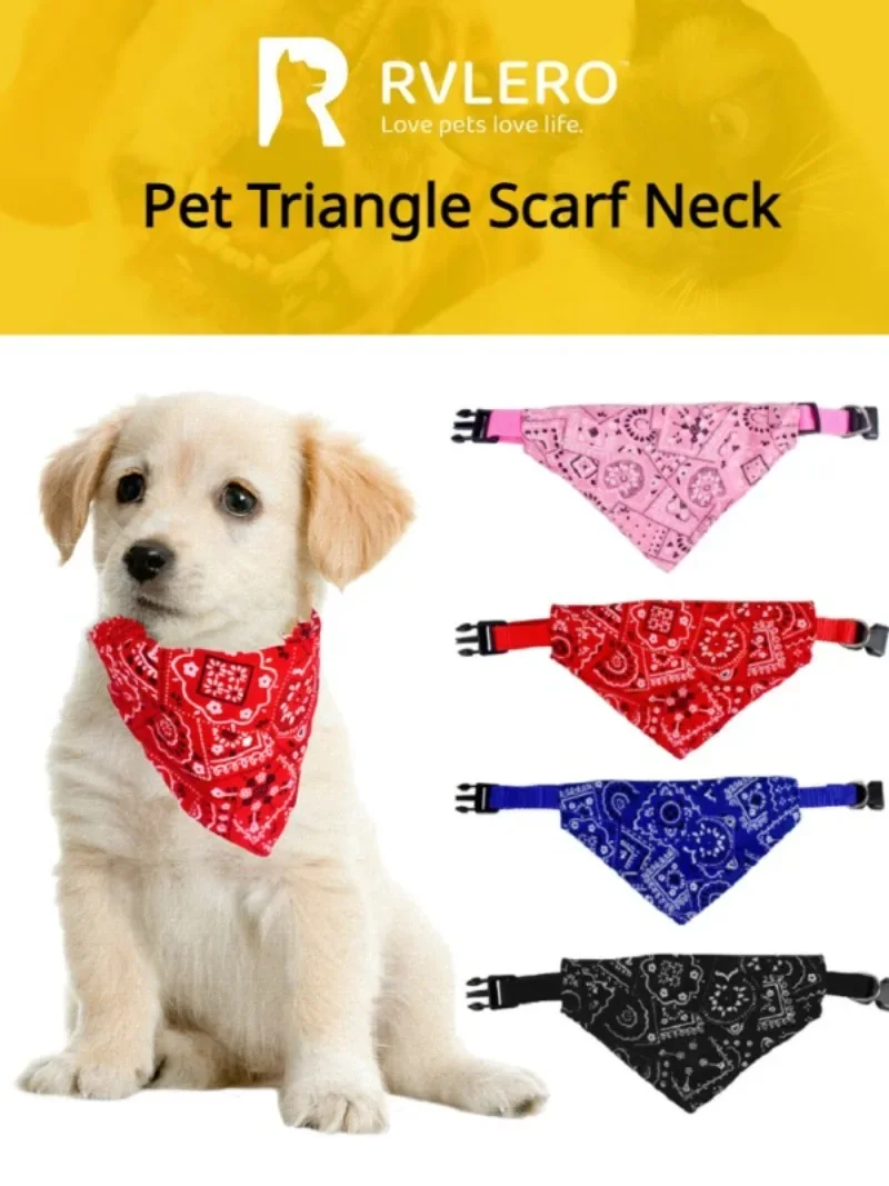 Bedrucktes Haustier-Dreiecksbandana, Verstellbarer Riemen, Hunde- und Katzen-Sabberlätzchen, Halstuch für Kätzchen und Welpen, Tägliche Bekleidung, Haustierzubehör – Detail 1