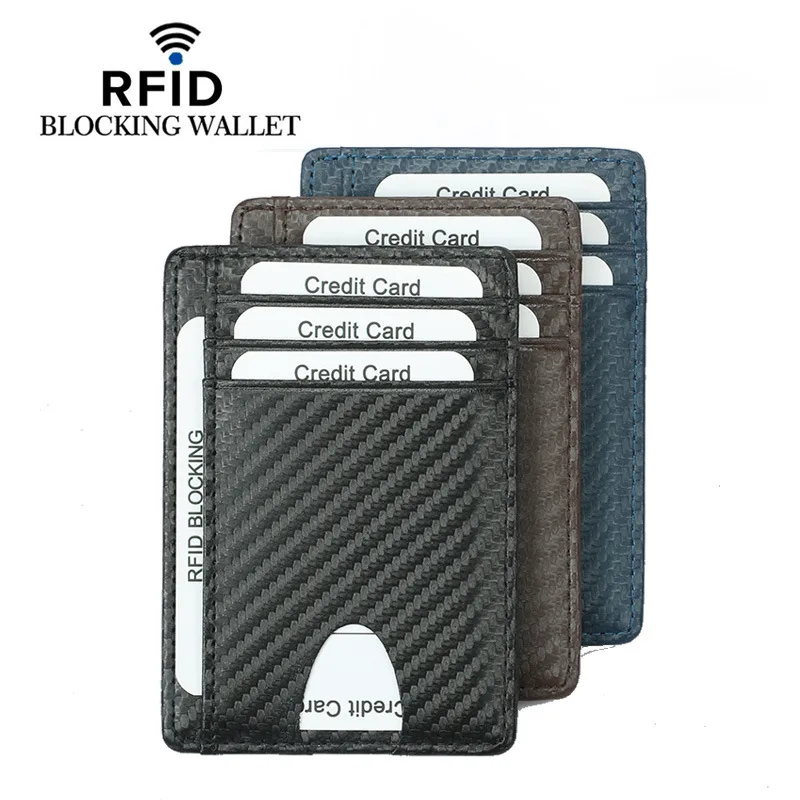 

Jeemns High Quality Card Holder Men Women Bank ID Card Holder Case RFID Blocking Vintage Pocket Wallet