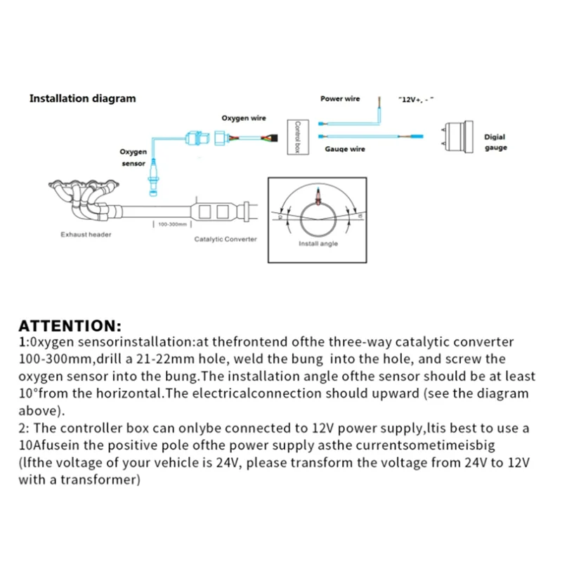 

Portable Air Fuel Ratio Measurement Kit,Lsus 4.9 Sensor, 2-1/16 Inch 52Mm Wideband UEGO Digital AFR Oxygen Sensor 06J90626