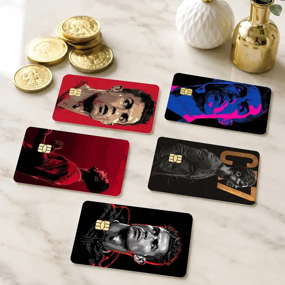 B-Basketball superstar Cristiano Ronaldo Credit Card HD Stickers Small Chip Waterproof Sticker Game Card Decal Gift