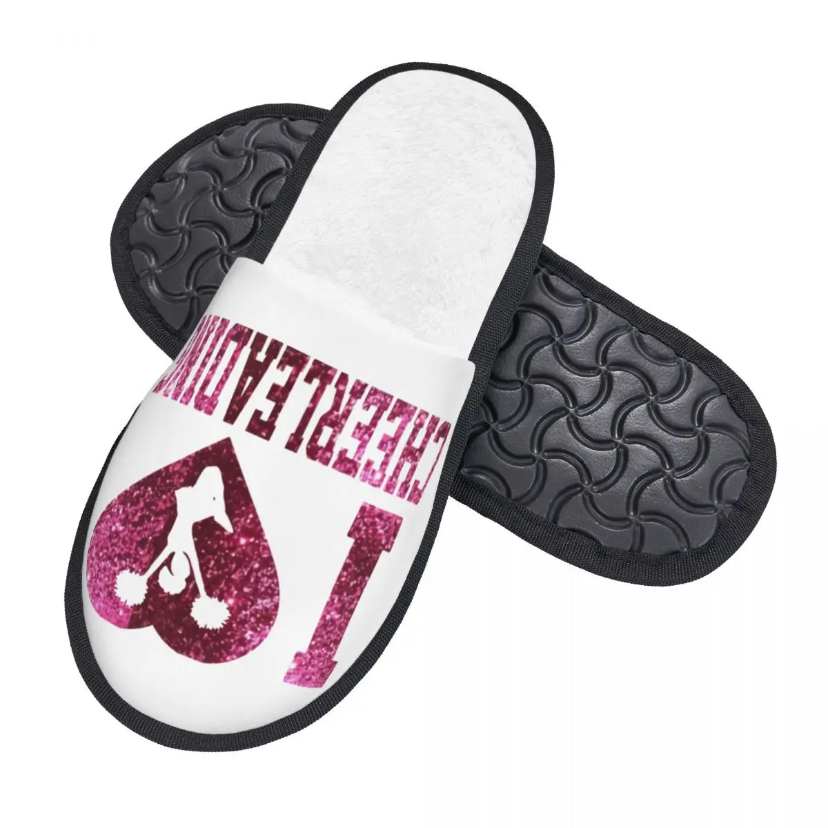 Custom Cheerleading Girl House Slippers Women Comfy Memory Foam Slip On Hotel Slipper Shoes