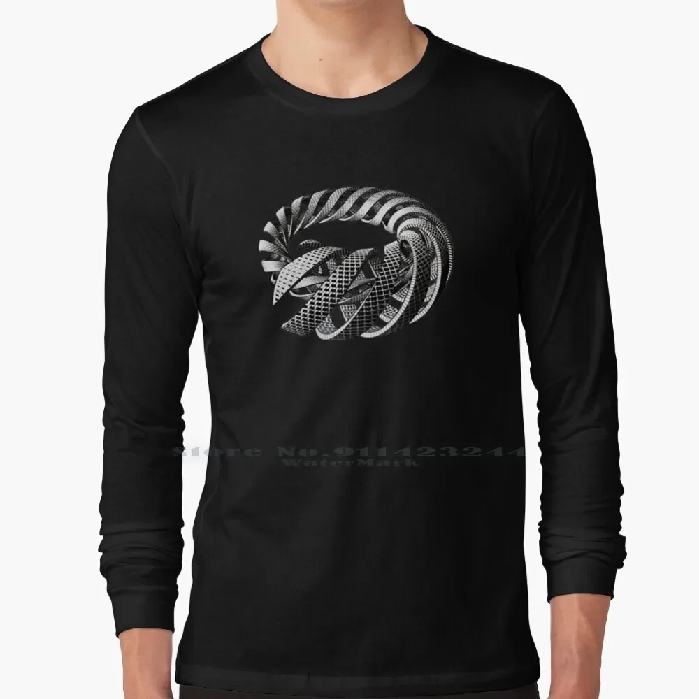 Mc Escher Spirals I 1953 Artwork For Posters Prints Tshirts Men Women Kids Long Sleeve T Shirt Tee M C Escher Metamorphosis