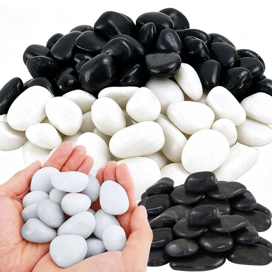 400 جرام حصى طبيعية مصقولة عالية 2-3 سنتيمتر ديكور المناظر الطبيعية Peddles لخزان الأسماك أحواض السمك البستانية الأحجار الزخرفية #1