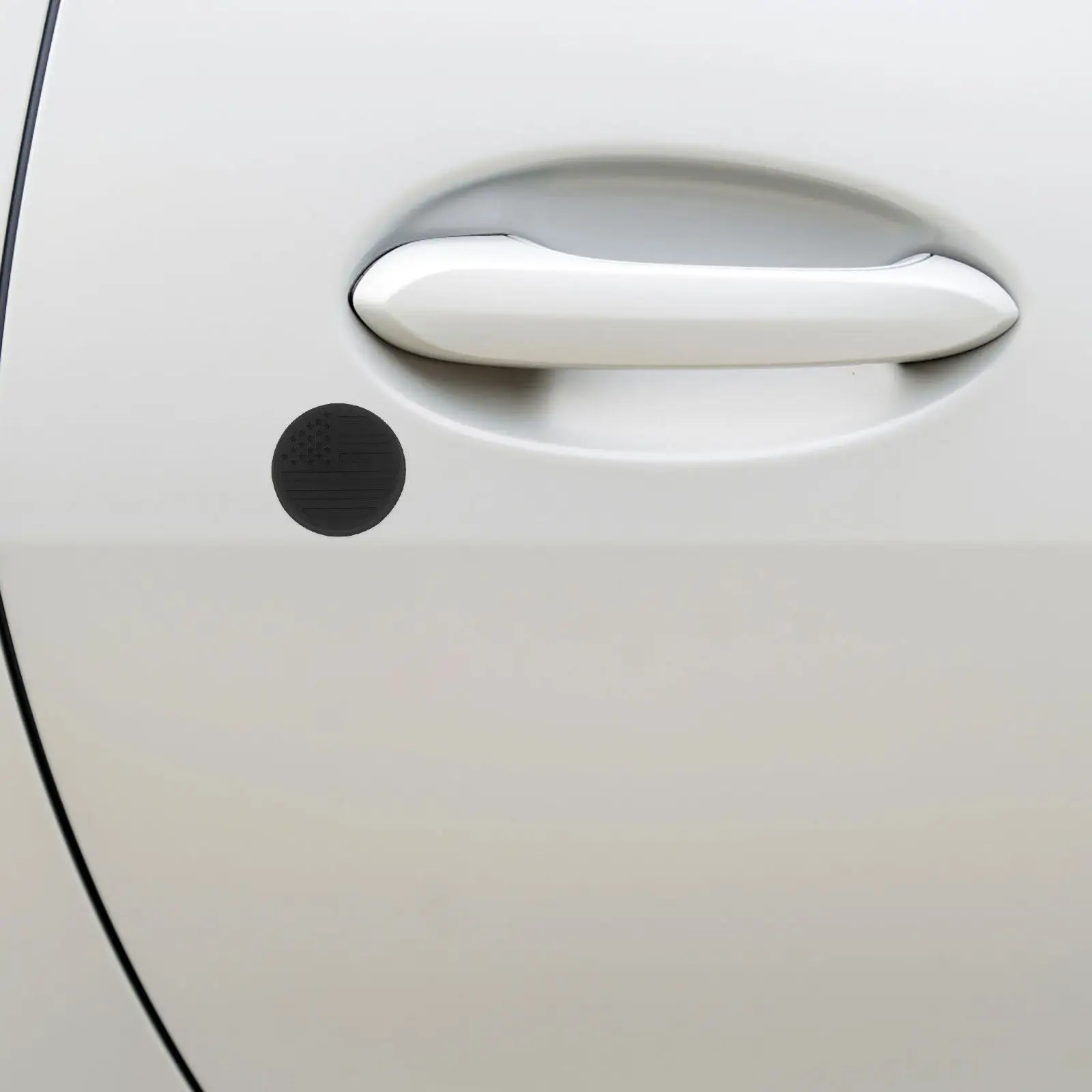 3Pcs Vehicle Door Keyhole Protectors Black Round Magnet Rubber Car Door Lock Covers for 2018-2024 Jt