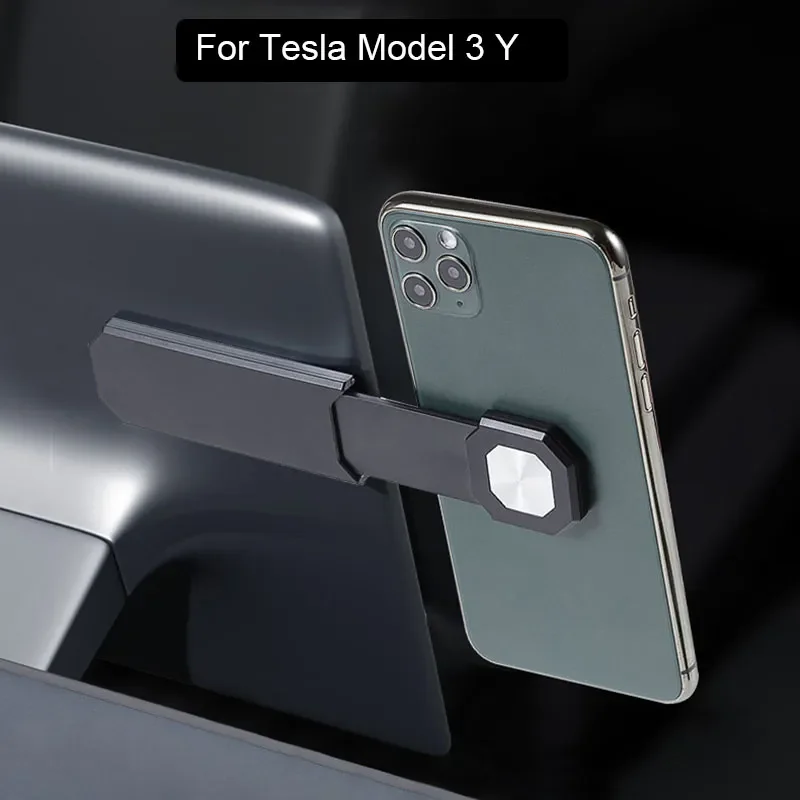 Suitable For Tesla Model 3 Y Central Control Screen Expansion Mobile Phone Bracket Telescopic Magnetic Cellphone Holder