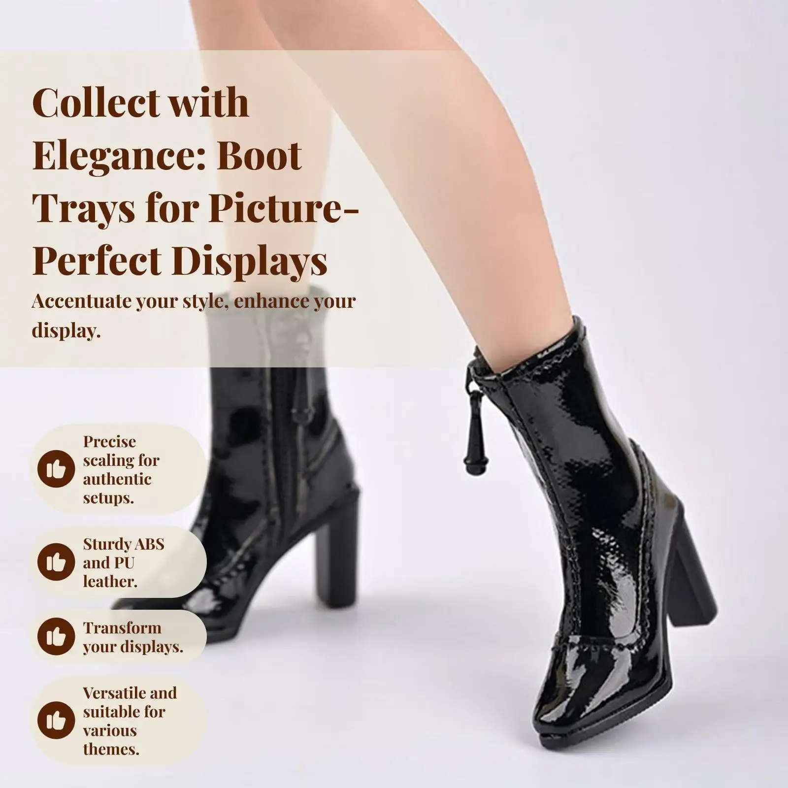 1/6 مقياس النساء الشكل أحذية بوت قصيرة صغيرة خلع الملابس المحمولة الدعائم عادية لينة دمية كعب الأحذية للإناث عمل الشكل