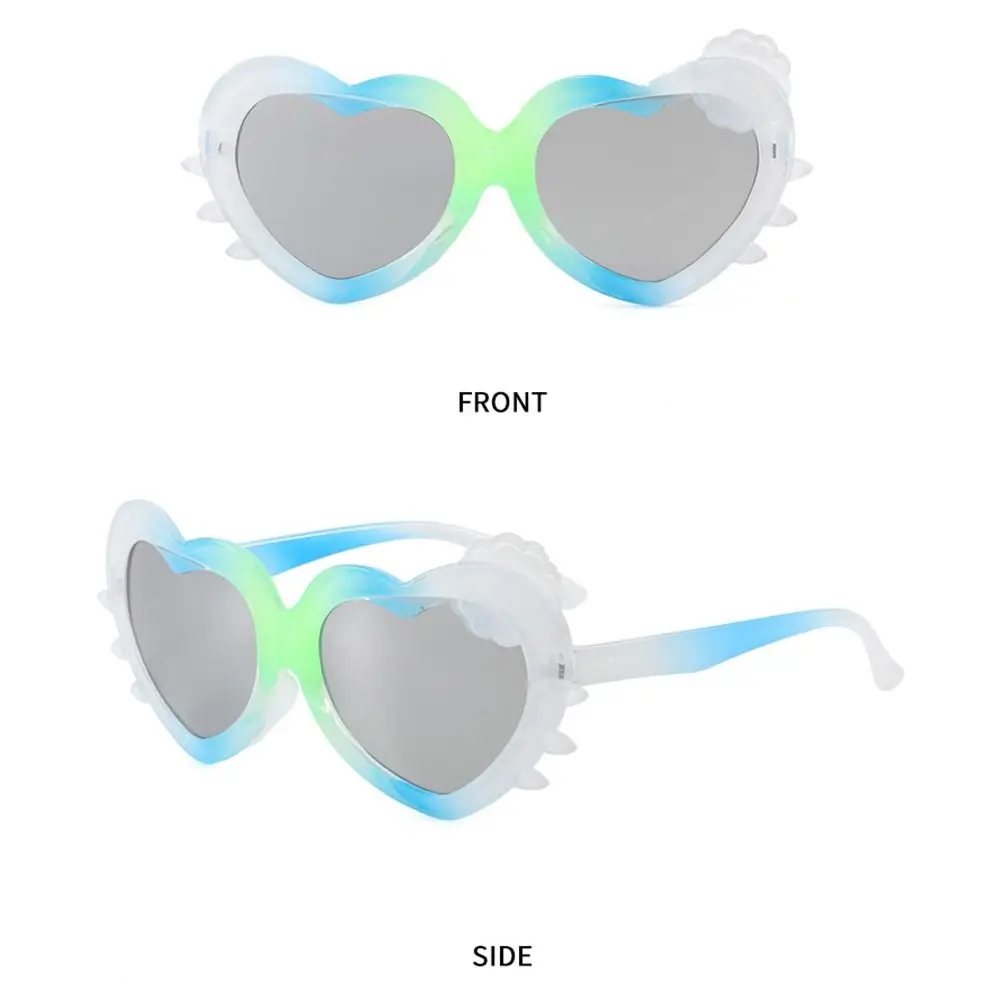 Fashion UV400 Sunglasses Heart Shape Colorful Gradient Sunglasses Outdoor Children Eyewear Toddler