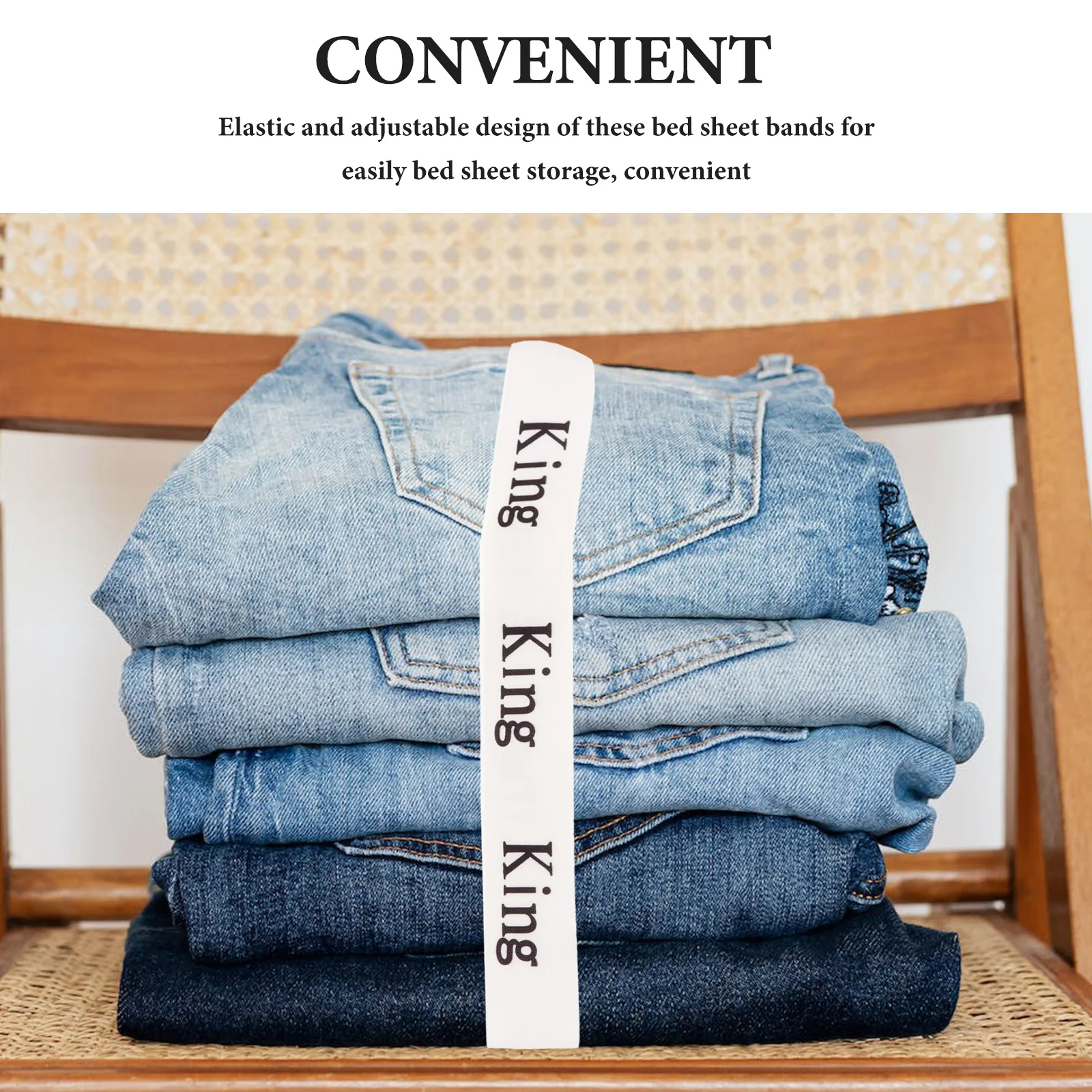 

4pcs Bed Sheet Organizer Bands Elastic Adjustable Sheets Pillowcases Storage Closet Polyester Durability Convenience
