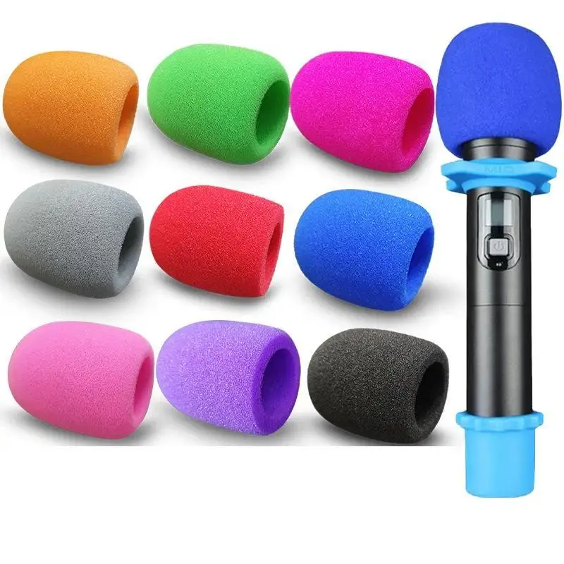 NEW Windproof Antispit Microphone Foam Sponge Covers Random Soft Multicolor Mic Windshield For KTV Bar Home Karaoke Party Events