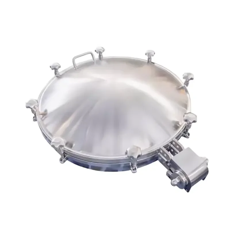304 316 Stainless Steel Food Grade Spring Lift Door Hole Cover Heavy Duty Metal Plate for Kitchen Equipment Industrial Use