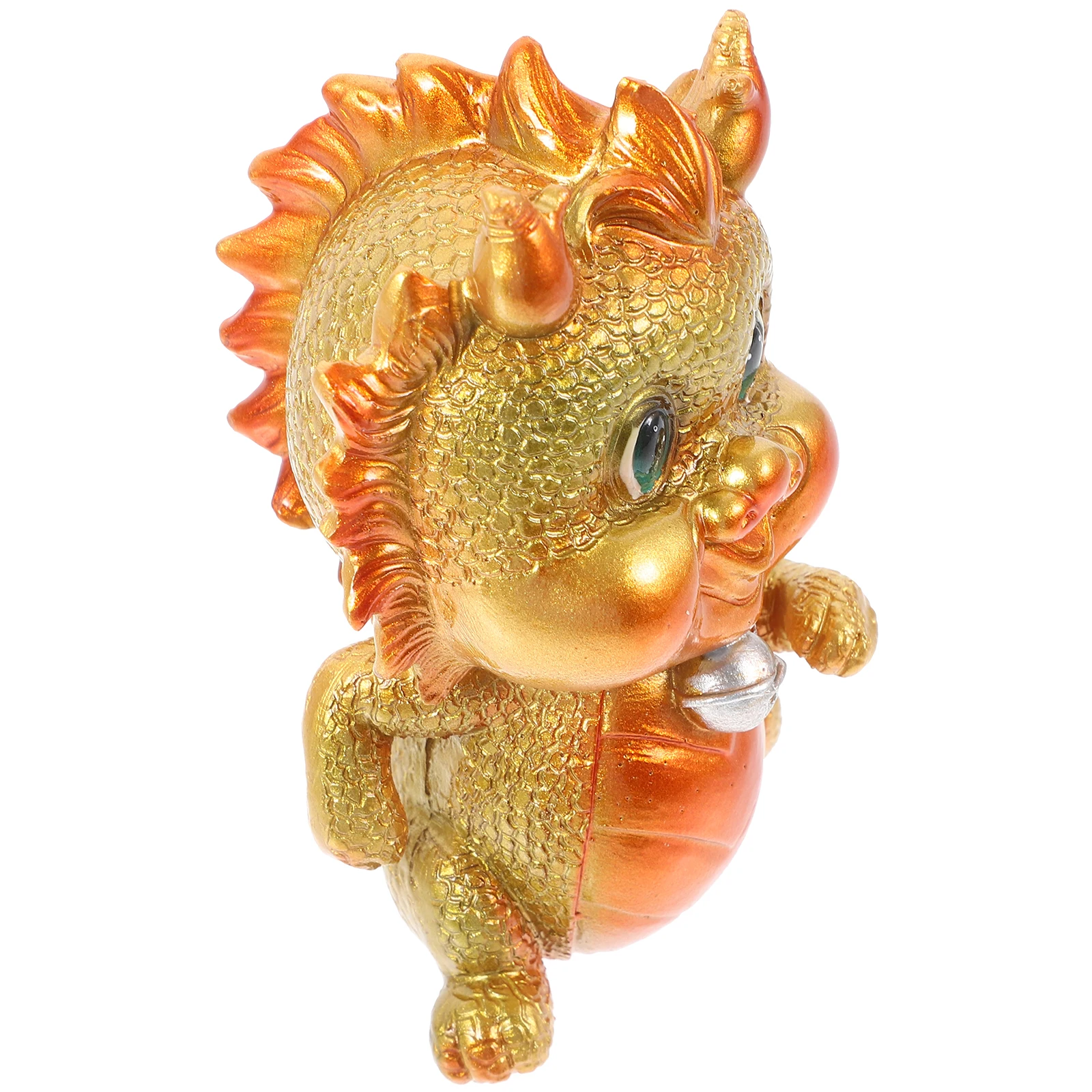 

Golden Resin Desktop Decor Statue Living Room Decor Craft nament Dragon Statue Desktop Dragon nament Small Size
