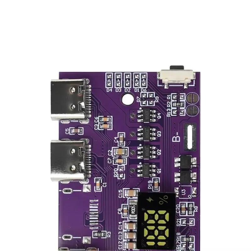 【Festival】USB Dual LED 22.5W Mobile Power Bank Micro/Type-C Lead-Acid Lithium Battery Module Supports QC2.0/QC3.0/QC4.0