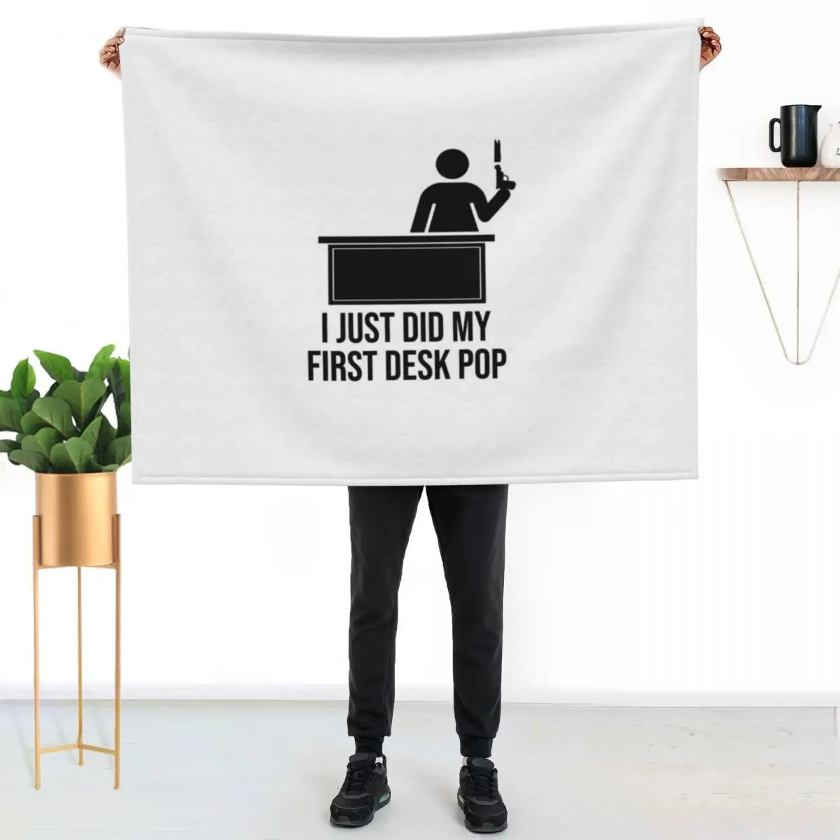 I Just Did My First Desk Pop Throw Blanket Bed Fashionable Sofas Hairys Soft Plush Plaid Furrys Camping Blankets